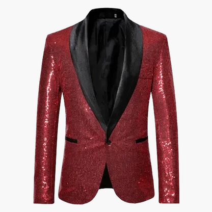 Herren Smoking Sakko mit Pailletten – Eleganter Blazer für festliche Anlässe und Abendveranstaltungen