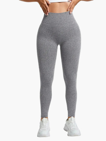 Damen Seamless Rippen-Leggings – Formende High Waist Sportleggings für Fitness & Alltag