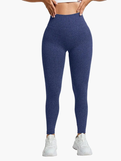 Damen Seamless Rippen-Leggings – Formende High Waist Sportleggings für Fitness & Alltag