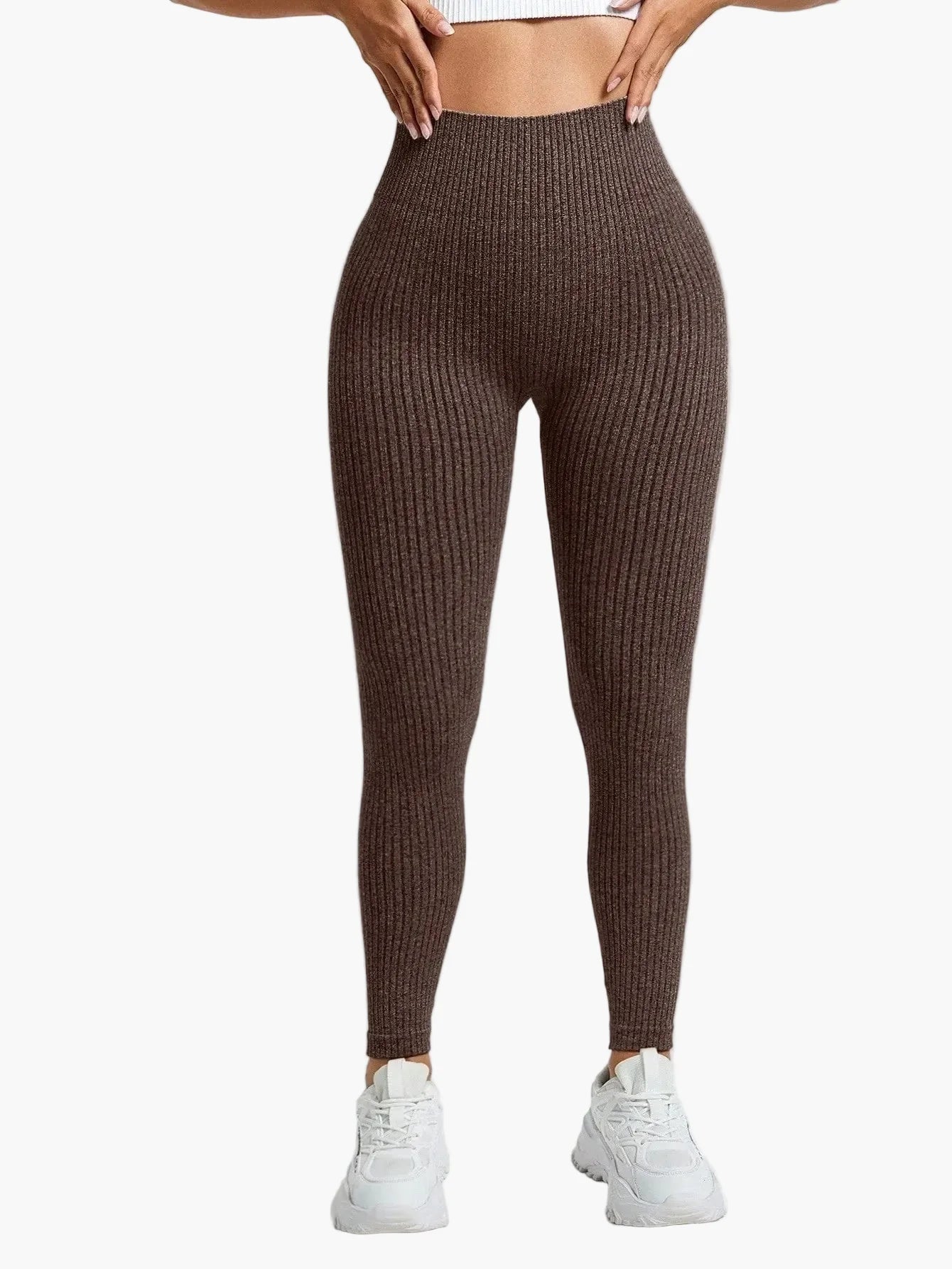 Damen Seamless Rippen-Leggings – Formende High Waist Sportleggings für Fitness & Alltag