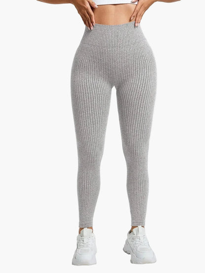 Damen Seamless Rippen-Leggings – Formende High Waist Sportleggings für Fitness & Alltag