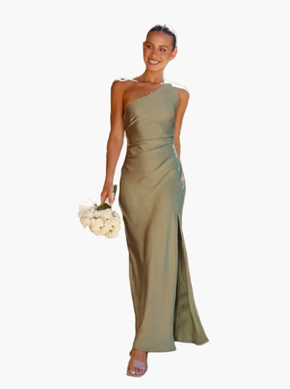 Damen Abendkleid One-Shoulder Asymmetrisch Elegant für besondere Anlässe