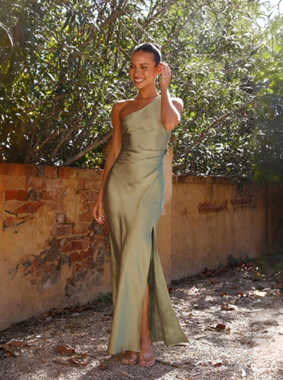 Damen Abendkleid One-Shoulder Asymmetrisch Elegant für besondere Anlässe