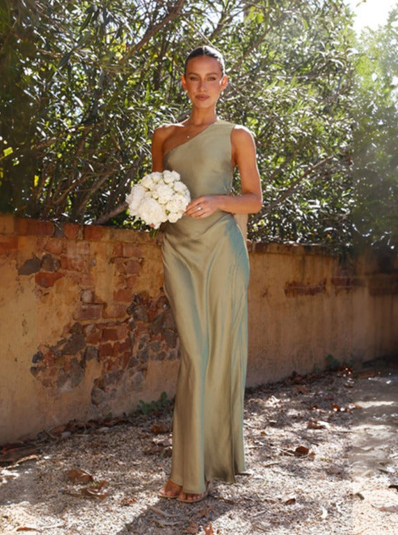 Damen Abendkleid One-Shoulder Asymmetrisch Elegant für besondere Anlässe
