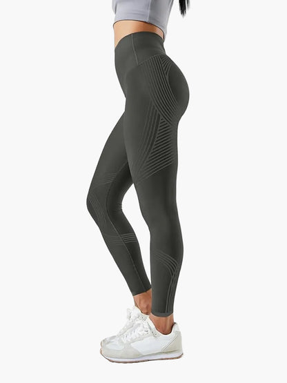 Damen Seamless Sportleggings mit Anti-Cellulite-Effekt – Figurformende Kompressionshose für Fitness & Alltag