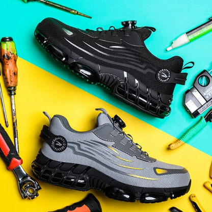 Herren Sicherheitsschuhe mit Schnellverschluss – Atmungsaktiv, Leicht & Modern für Arbeit und Freizeit