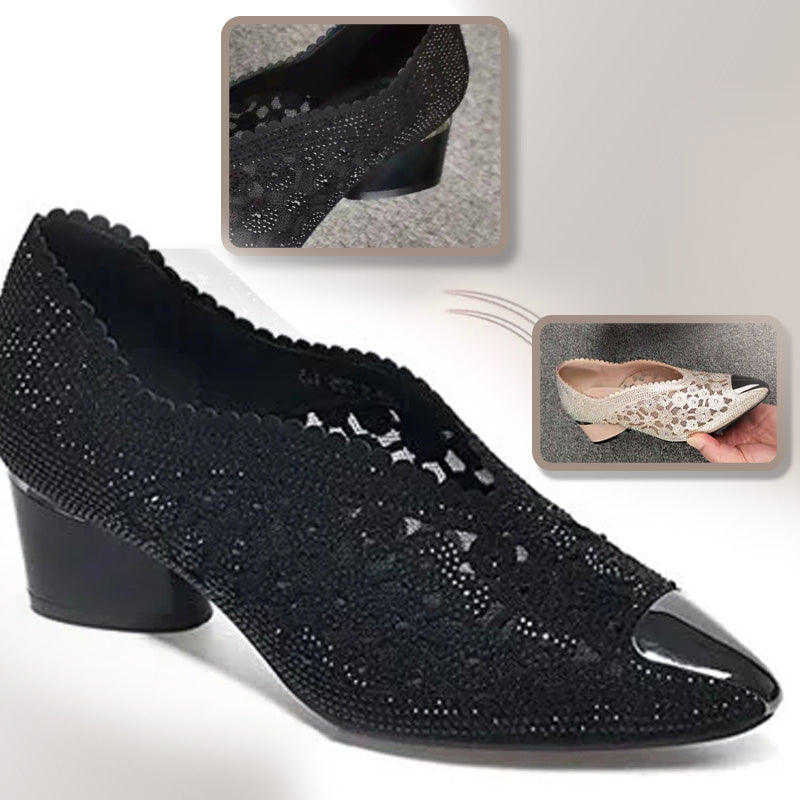 Damen Orthopädische Komfort Mesh-Sandalen mit Absatz – Eleganter Stil für Alltag & Events