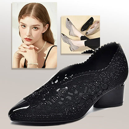 Damen Orthopädische Komfort Mesh-Sandalen mit Absatz – Eleganter Stil für Alltag & Events