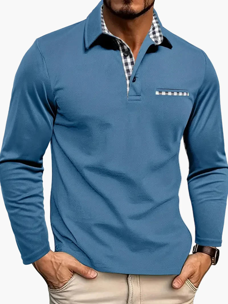 Herren Langarm Polo – Eleganter Freizeit- und Business-Look, Modernes Design, Vielseitig kombinierbar