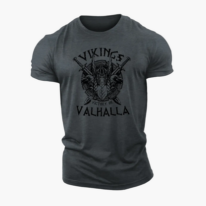 Herren T-Shirt Wikinger Valhalla Motiv – Vintage Style, Perfekt für Freizeit & Fans nordischer Mythologie