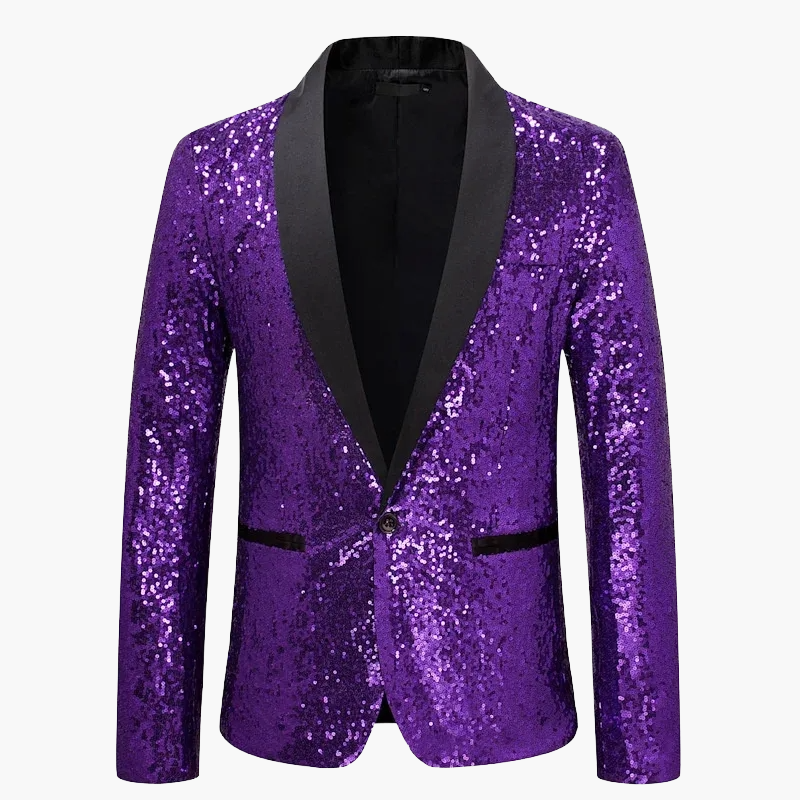 Herren Smoking Sakko mit Pailletten – Eleganter Blazer für festliche Anlässe und Abendveranstaltungen