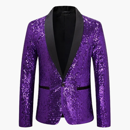 Herren Smoking Sakko mit Pailletten – Eleganter Blazer für festliche Anlässe und Abendveranstaltungen
