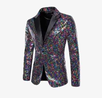 Herren Smoking Sakko mit Pailletten – Eleganter Blazer für festliche Anlässe und Abendveranstaltungen