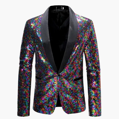 Herren Smoking Sakko mit Pailletten – Eleganter Blazer für festliche Anlässe und Abendveranstaltungen