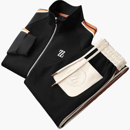 Herren Trainingsanzug Set – Sportlicher 2-teiler mit Zipper und Jogginghose – Freizeit & Fitness Outfit